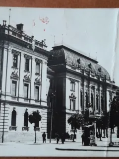 Carte postala, Cluj, Palatul de Justitie, perioada interbelica