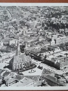 Carte postala, Cluj, vedere din avion, 1949
