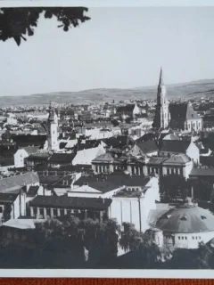 Carte postala, Cluj, vedere generala, 1933