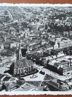 Carte postala, Cluj, vedere generala, 1937
