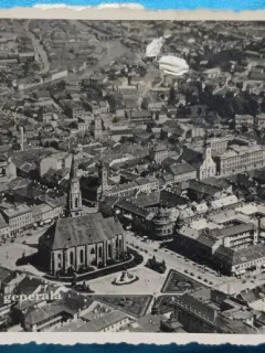Carte postala,  Cluj, vedere generala, 1939