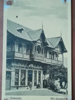 Carte postala, Comarnic vila Comsescu, 1929