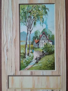 Carte postala, conac la tara, 1902