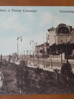Carte postala, Constanta Bd. Elisabeta si Parcul Casinului. perioada interbelica