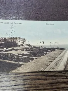 Carte Postala, Constanta Hotel Carol I si Bulevardul, 1913