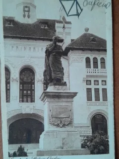 Carte postala, Constanta, Statuia Ovidiu, perioada interbelica