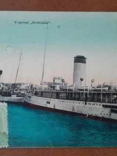 Carte postala, Constanta vaporul Romania, inceput de secol XX