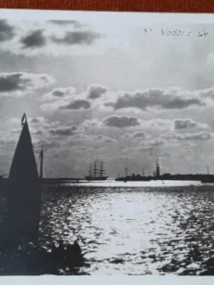 Carte postala, Constanta, vedere de noapte, 1937