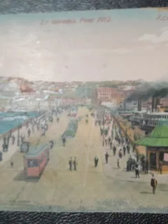 Carte postala, Constantinopole, Le nouveau Pont 1912, color