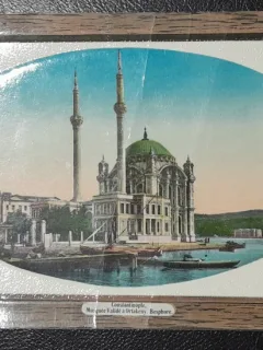Carte postala, Constantinopole,, MosqueeValide a Ortakcuy Bosphore, color