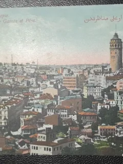 Carte postala, Constantinopole, Vue panoramique de Gala et Pera, color