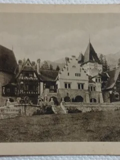 Carte postala, Corpul de Garda, Castel Peles, Sinaia, perioada interbelica