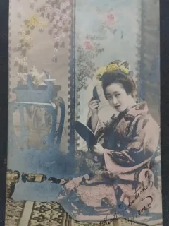 Carte postala Costum traditional japonez, perioada interbelica