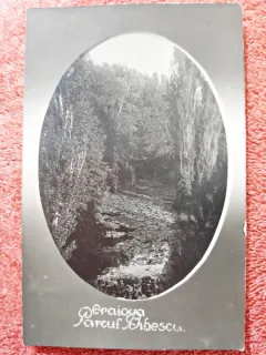 Carte postala, Craiova Parcul Bibescu, perioada interbelica