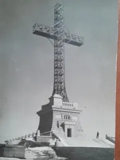 Carte postala, Crucea Eroilor, Caraiman, perioada interbelica