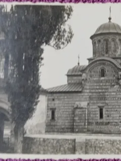 Carte postala, Curtea de Arges, Biserica Domneasca, perioada interbelica