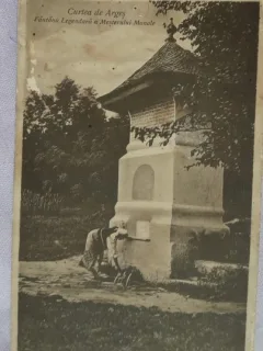 Carte postala, Curtea de Arges, Fantana Legendara a Mesterului Manole, 1929