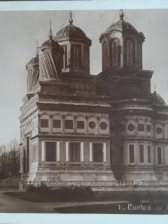 Carte postala, Curtea de Arges, Manastirea, perioada interbeliva