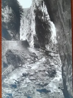 Carte postala, Defileul Bistritei, Valcea, perioada interbelica