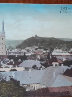 Carte postala, Dej, vedere generala, perioada interbelica