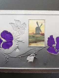 Carte postala, desen in relief, sfarsit de secol XIX