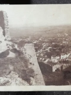 Carte postala, Deva, Ruienele Cetatii si vedere generala, 1918