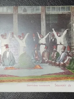 Carte postala, Deviches tourneurs, color