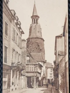 Carte postala, Dinan, La rue de lHorloge, perioada interbelica