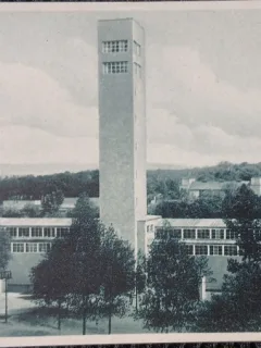 Carte Postala, Dresden, Germania, Pavilionul expozitiei anuale a Muncii, perioada interbelica