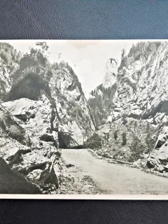 Carte postala, drum spre Cheile Bicazului, R.P.R., necirculata