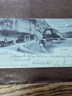 Carte Postala Dunarea la Cazane Orsova, 1914