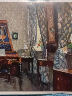 Carte postala, dupa tabloul Verklungene Tone a lui E. Kolbe, 1917