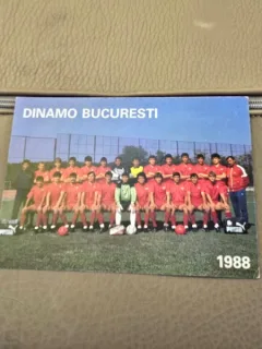 Carte postala echipa Dinamo Bucuresti, 1988