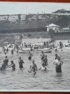 Carte postala, Eforie Nord, plaja Merila, 1928