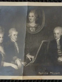 Carte Postala, Familia Mozart, tablou, Salzburg perioada interbelica
