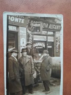 Carte postala, farmacia Alifanti, perioada interbelica