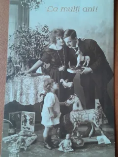 Carte postala, felicitare de An Nou, 1924