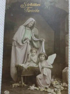 Carte postala, Felicitare de Sarbatori, perioada interbelica