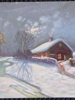 Carte Postala, Felicitare pentru sarbatorile de iarna, perioada interbelica