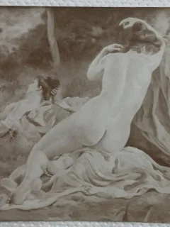 Carte postala, femei nud, perioada interbelica
