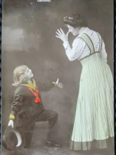 Carte Postala, Femeiela joaqca cu un copil,  1924