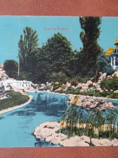 Carte postala, Focsani Gradina Publica, 1920