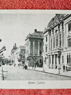 Carte postala, fotogravura Cartea Romaneasca, Cluj Palatul de Justitie,, inceput de secol XX