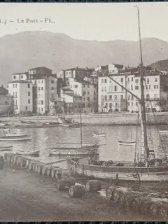 Carte Postala, Franta-Menton, Le port, perioada interbelica
