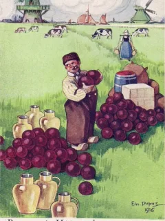 Carte postala frantuzeasca necirculata, din perioada interbelica