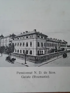 Carte postala, Galati, Pension N.D. de Sion, perioada interbelica