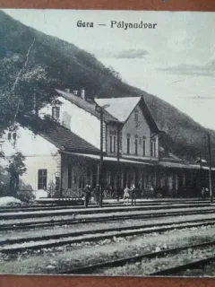 Carte postala, Gara din Dej, 1930