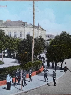 Carte postala, Giurgiu Piata Carol, 1924