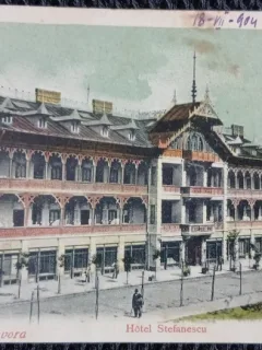 Carte postala, Govora, Hotel Stefanescu, 1904