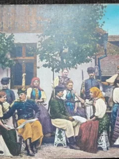 Carte postala grup din Huedin, 1916